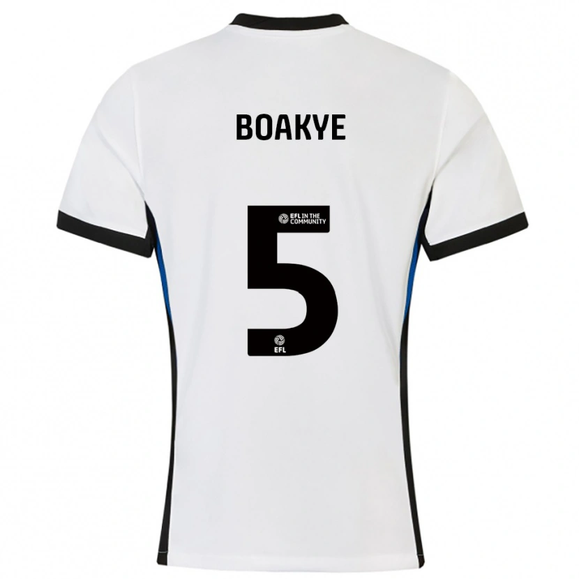 Danxen Criança Camisola Godfred Boakye #5 Branco Azul Alternativa 2025/26 Camisa Brasil