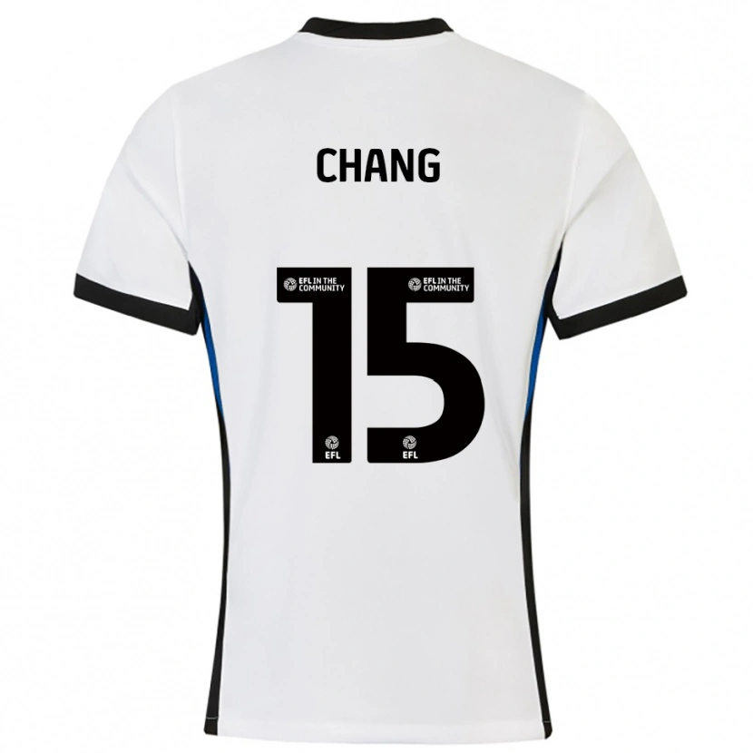 Danxen Criança Camisola Alfie Chang #15 Branco Azul Alternativa 2025/26 Camisa Brasil