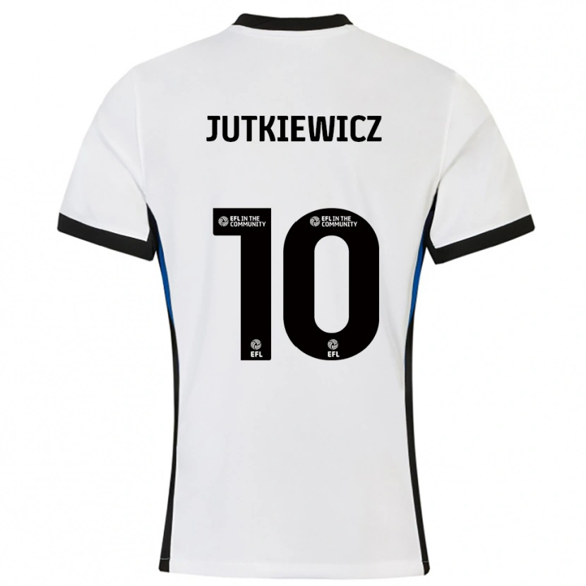 Danxen Criança Camisola Lukas Jutkiewicz #10 Branco Azul Alternativa 2025/26 Camisa Brasil