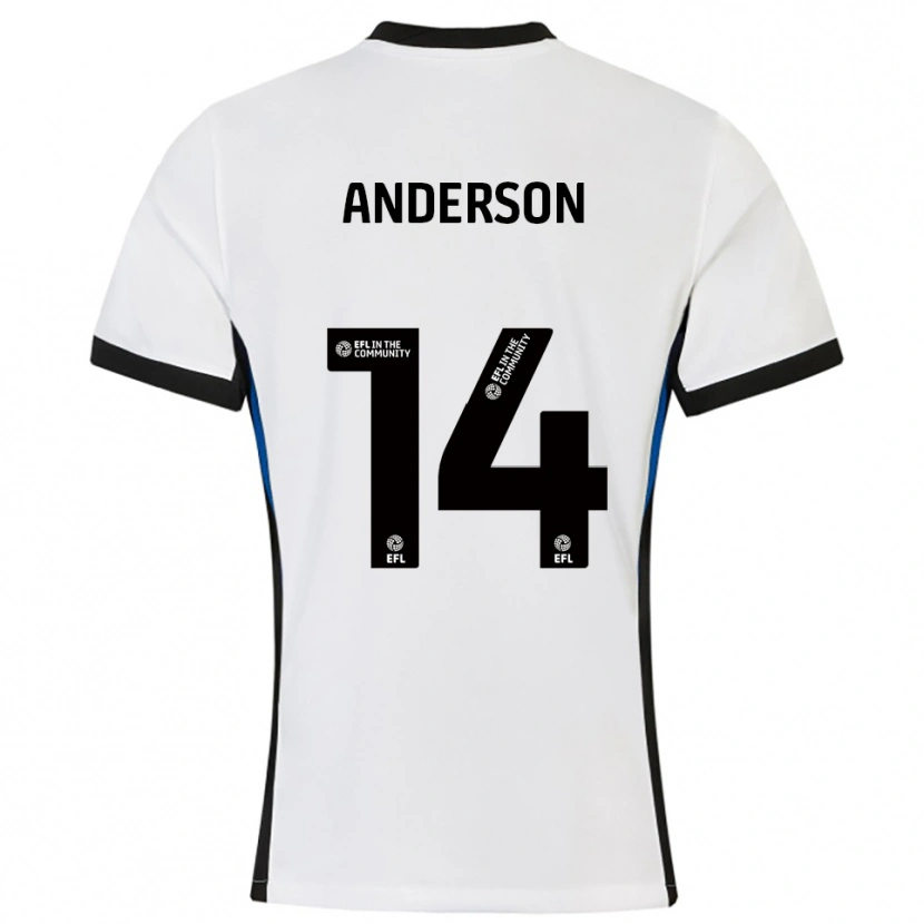 Danxen Criança Camisola Keshi Anderson #14 Branco Azul Alternativa 2025/26 Camisa Brasil