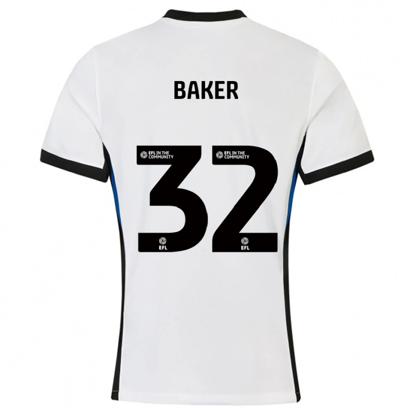 Danxen Criança Camisola Ava Baker #32 Branco Azul Alternativa 2025/26 Camisa Brasil
