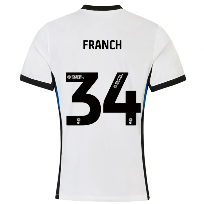 Danxen Criança Camisola Adrianna Franch #34 Branco Azul Alternativa 2025/26 Camisa Brasil