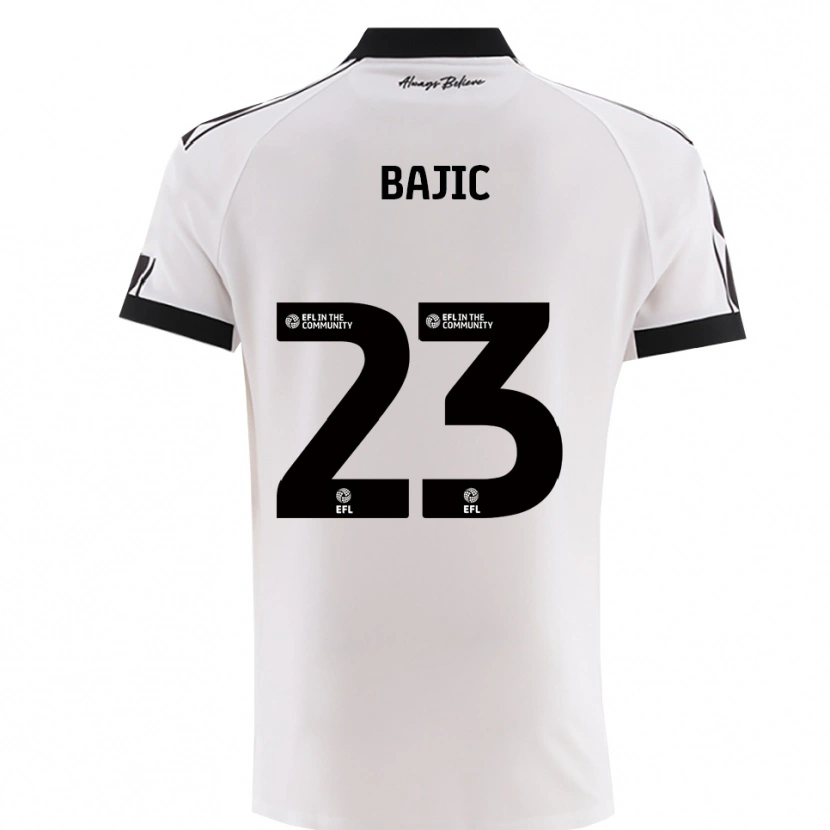 Danxen Criança Camisola Stefan Bajic #23 Branco Preto Alternativa 2025/26 Camisa Brasil