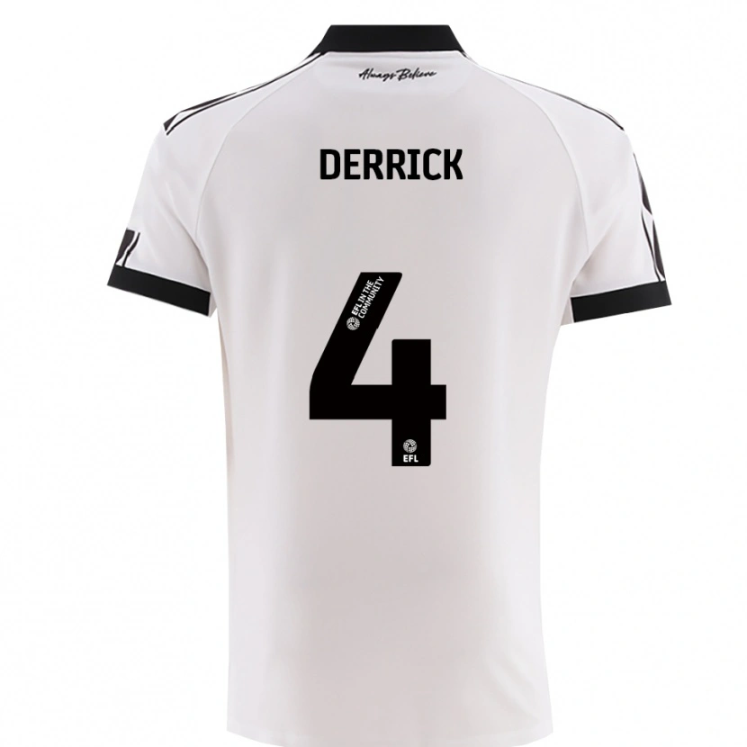 Danxen Criança Camisola Louie Derrick #4 Branco Preto Alternativa 2025/26 Camisa Brasil
