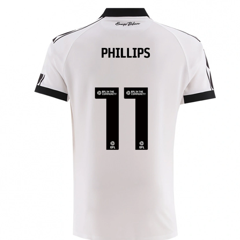 Danxen Criança Camisola Billy Phillips #11 Branco Preto Alternativa 2025/26 Camisa Brasil