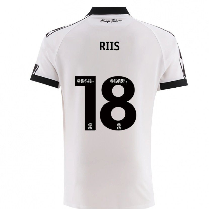 Danxen Criança Camisola Emil Riis #18 Branco Preto Alternativa 2025/26 Camisa Brasil