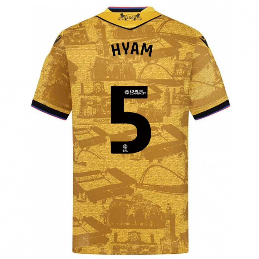Danxen Criança Camisola Dominic Hyam #5 Dourado Preto Alternativa 2025/26 Camisa Brasil