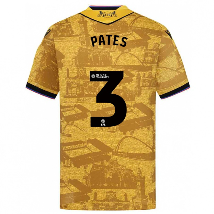 Danxen Criança Camisola Harvey Pates #3 Dourado Preto Alternativa 2025/26 Camisa Brasil