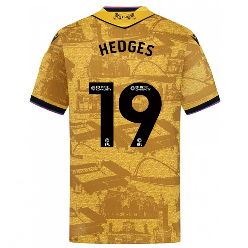 Danxen Criança Camisola Ryan Hedges #19 Dourado Preto Alternativa 2025/26 Camisa Brasil