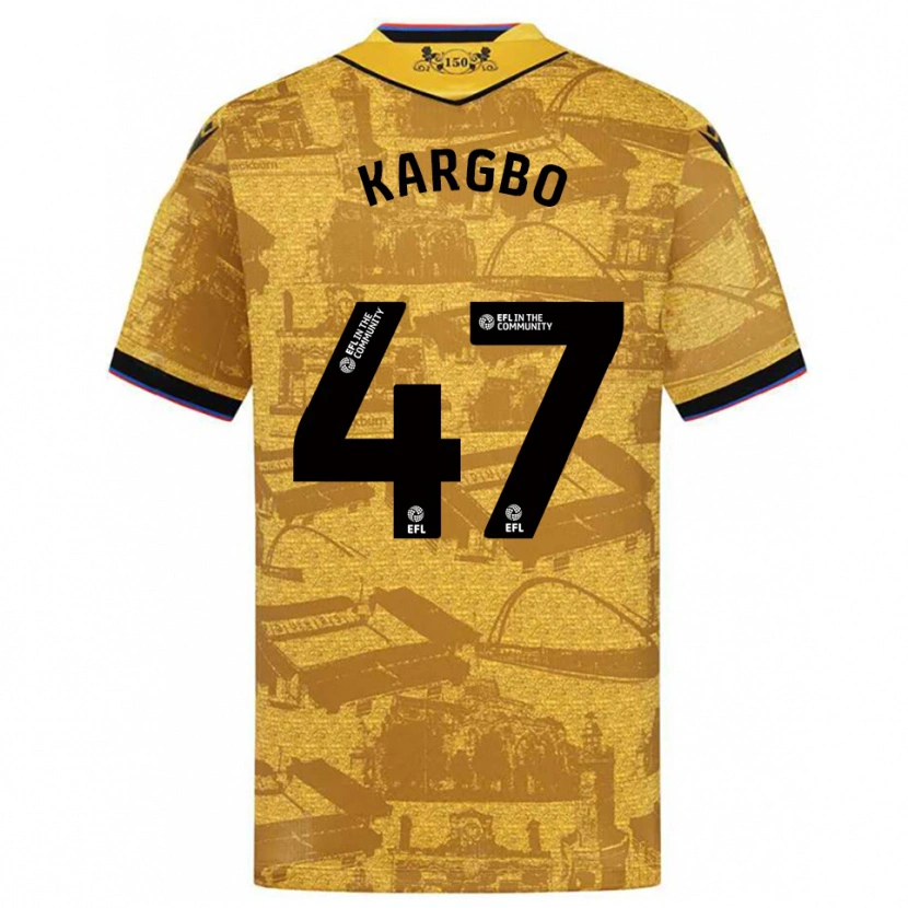 Danxen Criança Camisola Augustus Kargbo #47 Dourado Preto Alternativa 2025/26 Camisa Brasil