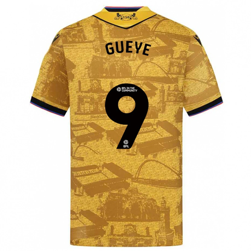 Danxen Criança Camisola Makhtar Gueye #9 Dourado Preto Alternativa 2025/26 Camisa Brasil