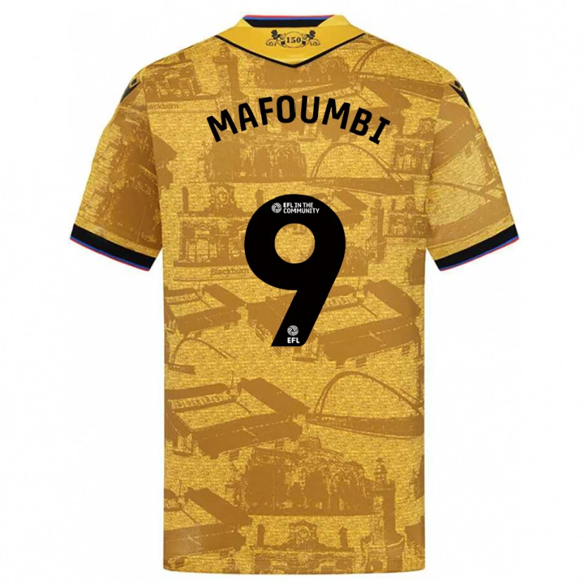 Danxen Criança Camisola Exaucé Mafoumbi #9 Dourado Preto Alternativa 2025/26 Camisa Brasil