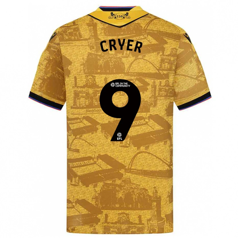 Danxen Criança Camisola Tom Cryer #9 Dourado Preto Alternativa 2025/26 Camisa Brasil