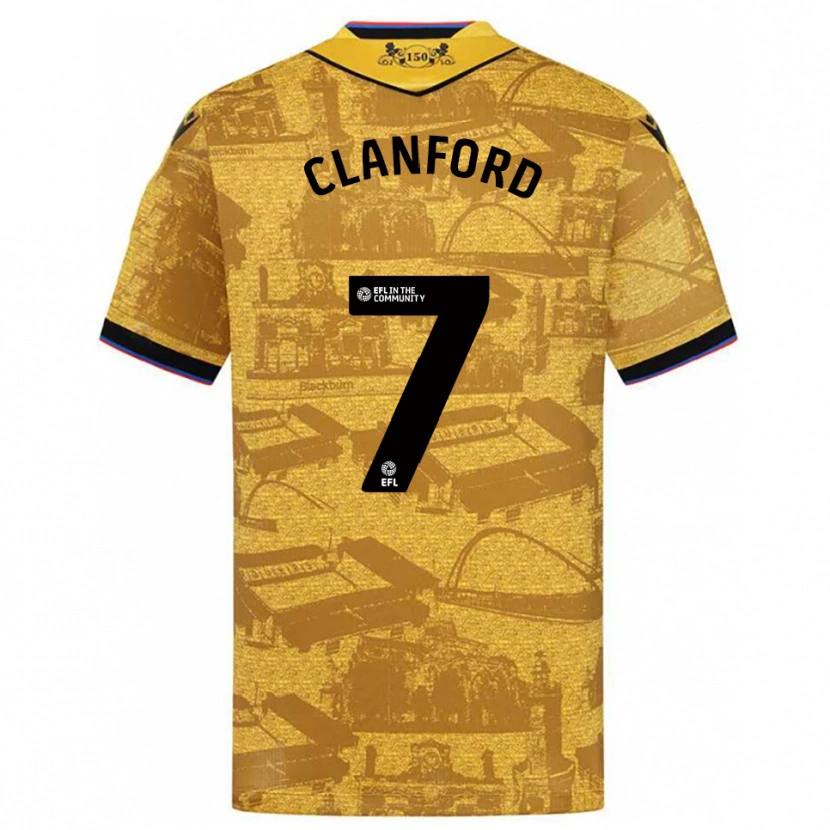 Danxen Criança Camisola Charlie Clanford #7 Dourado Preto Alternativa 2025/26 Camisa Brasil