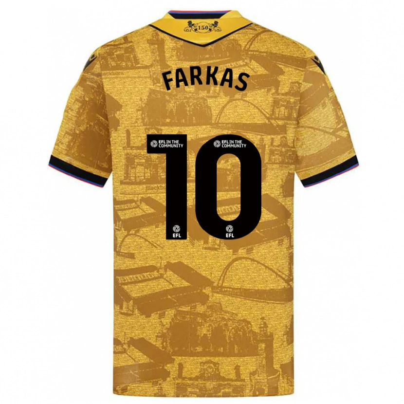 Danxen Criança Camisola Patrik Farkas #10 Dourado Preto Alternativa 2025/26 Camisa Brasil