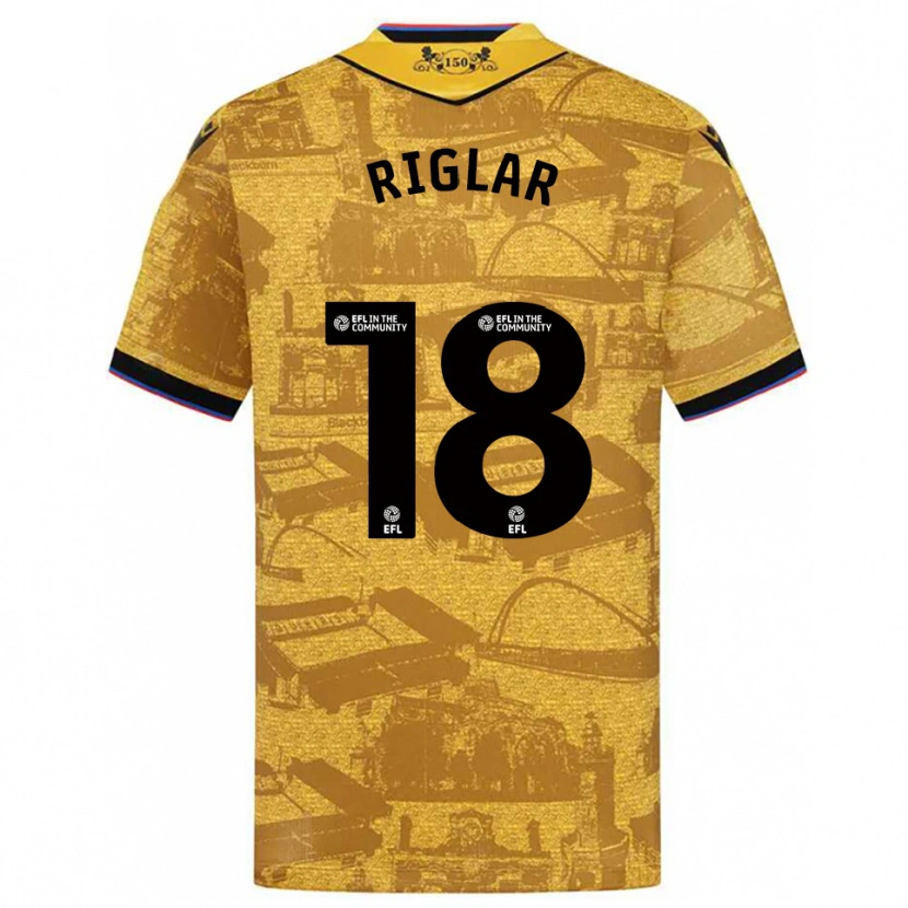 Danxen Criança Camisola Grace Riglar #18 Dourado Preto Alternativa 2025/26 Camisa Brasil