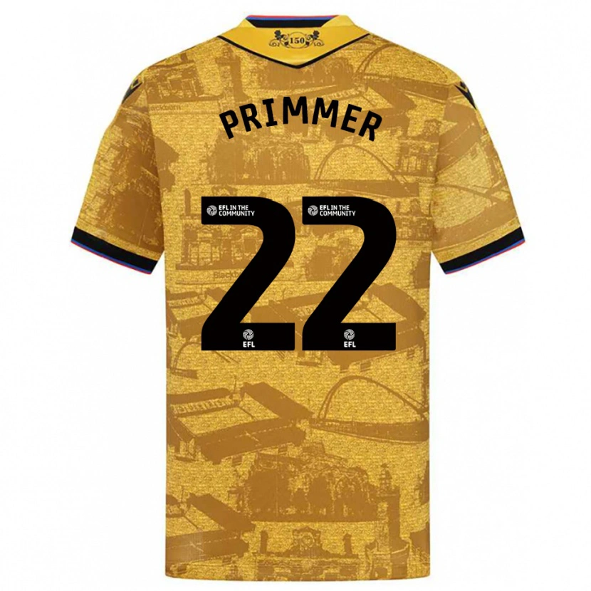Danxen Criança Camisola Tia-Jade Primmer #22 Dourado Preto Alternativa 2025/26 Camisa Brasil