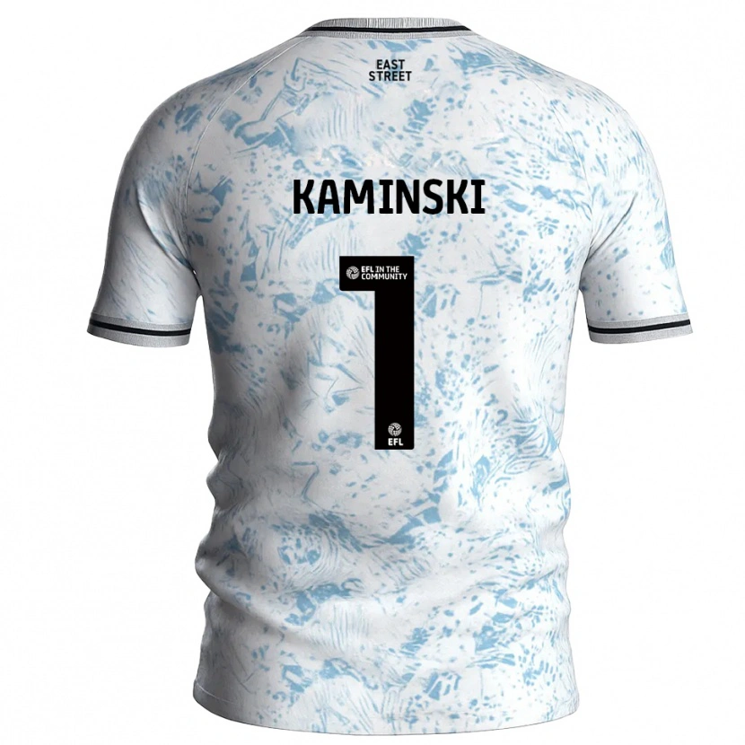 Danxen Criança Camisola Thomas Kaminski #1 Branco Azul Celeste Alternativa 2025/26 Camisa Brasil