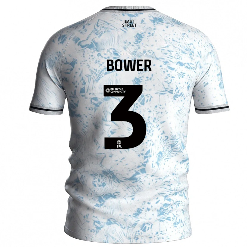 Danxen Criança Camisola Toby Bower #3 Branco Azul Celeste Alternativa 2025/26 Camisa Brasil