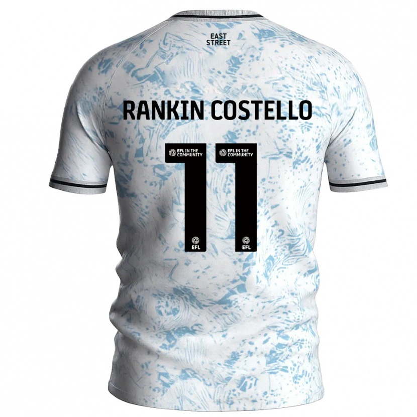 Danxen Criança Camisola Joe Rankin-Costello #11 Branco Azul Celeste Alternativa 2025/26 Camisa Brasil
