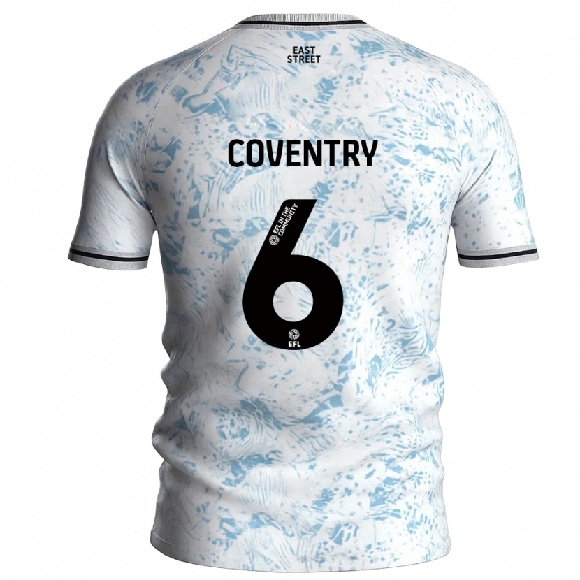 Danxen Criança Camisola Conor Coventry #6 Branco Azul Celeste Alternativa 2025/26 Camisa Brasil