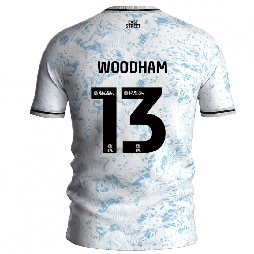 Danxen Criança Camisola Finley Woodham #13 Branco Azul Celeste Alternativa 2025/26 Camisa Brasil