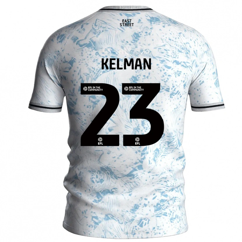 Danxen Criança Camisola Charlie Kelman #23 Branco Azul Celeste Alternativa 2025/26 Camisa Brasil