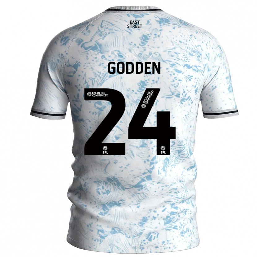 Danxen Criança Camisola Matty Godden #24 Branco Azul Celeste Alternativa 2025/26 Camisa Brasil