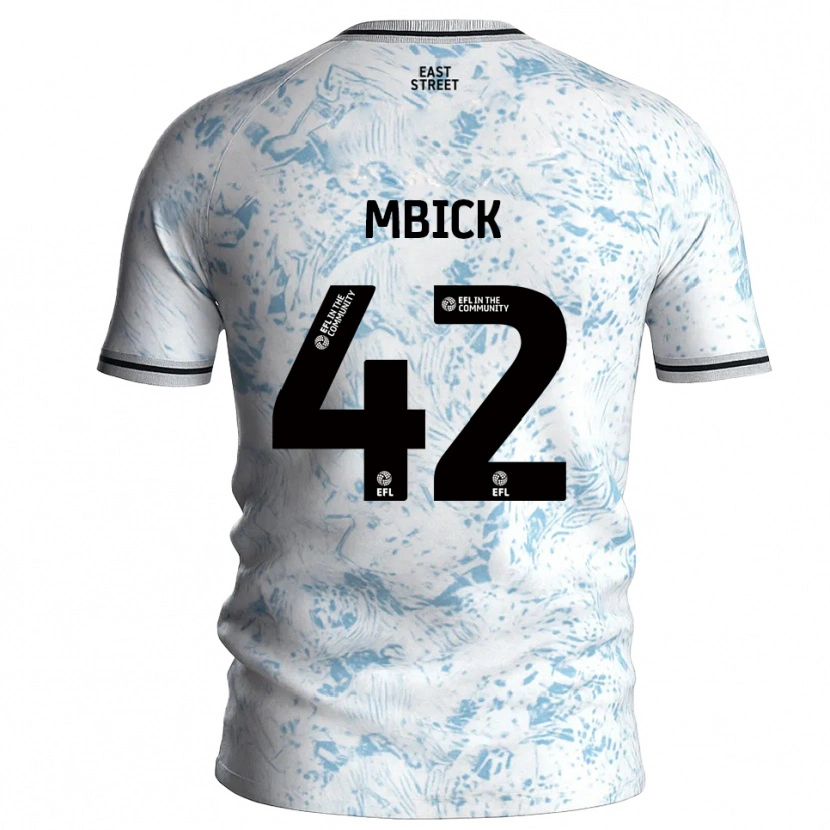 Danxen Criança Camisola Micah Mbick #42 Branco Azul Celeste Alternativa 2025/26 Camisa Brasil