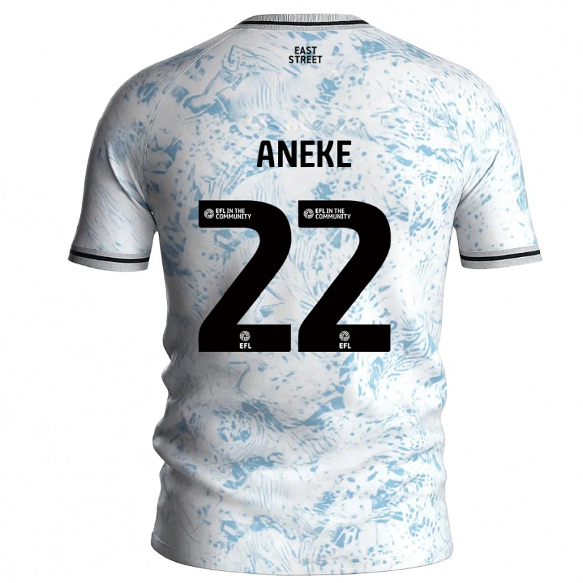 Danxen Criança Camisola Chuks Aneke #22 Branco Azul Celeste Alternativa 2025/26 Camisa Brasil