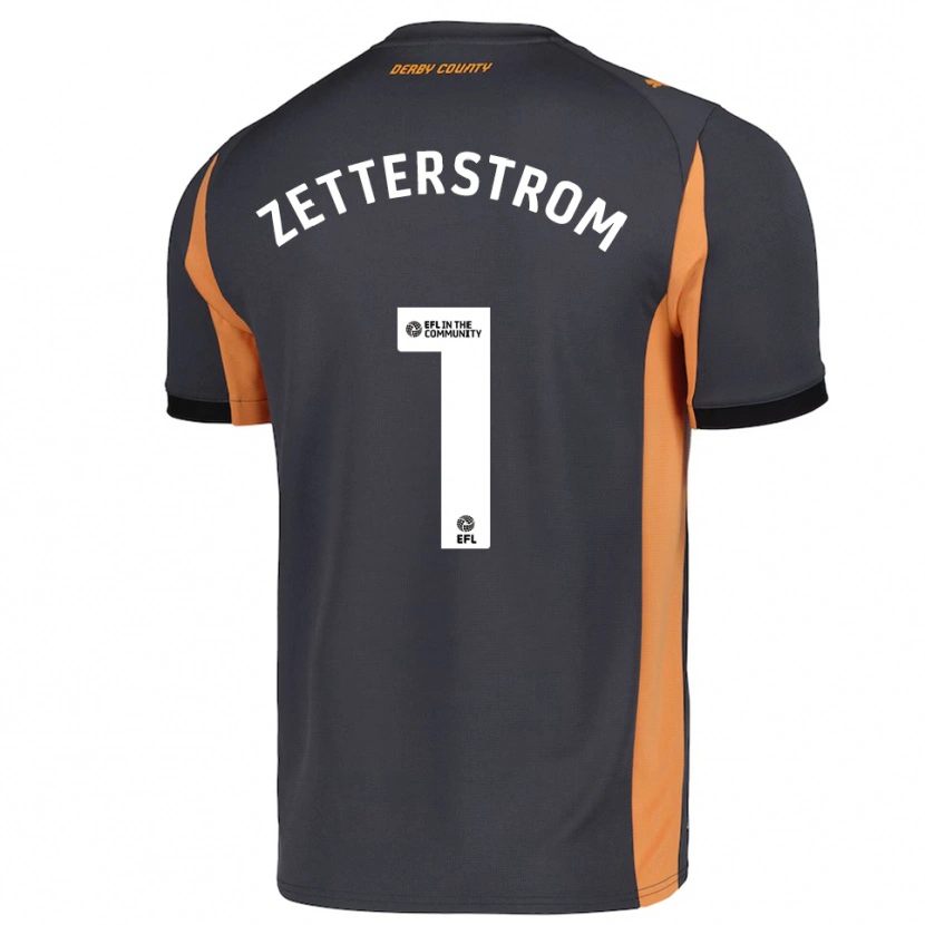 Danxen Criança Camisola Jacob Widell Zetterström #1 Cinza Laranja Preto Alternativa 2025/26 Camisa Brasil
