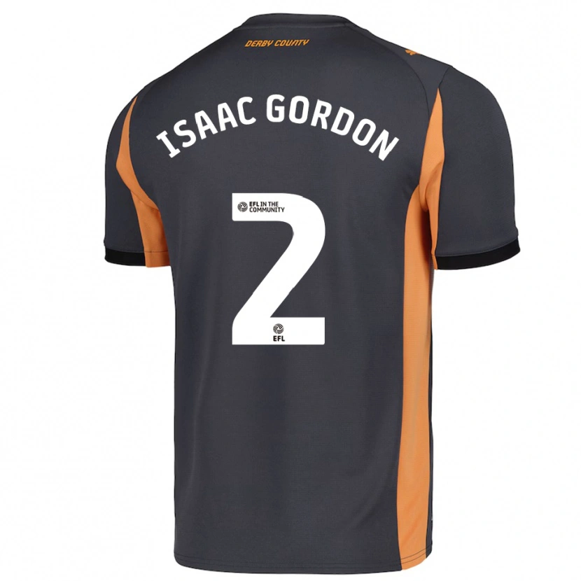 Danxen Criança Camisola Isaac Gordon #2 Cinza Laranja Preto Alternativa 2025/26 Camisa Brasil