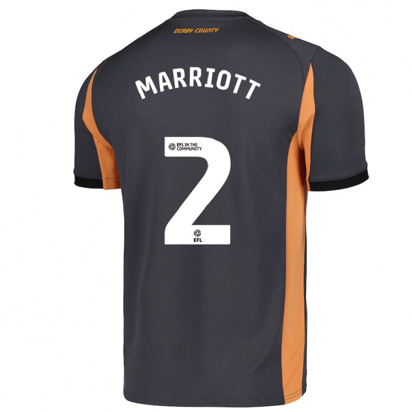 Danxen Criança Camisola Tom Marriott #2 Cinza Laranja Preto Alternativa 2025/26 Camisa Brasil