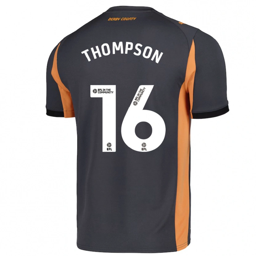Danxen Criança Camisola Liam Thompson #16 Cinza Laranja Preto Alternativa 2025/26 Camisa Brasil