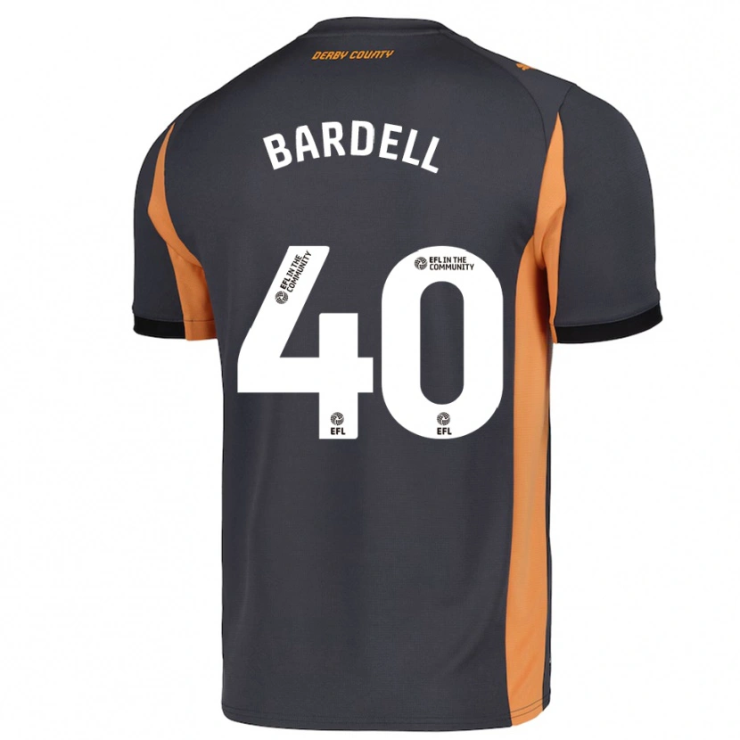 Danxen Criança Camisola Max Bardell #40 Cinza Laranja Preto Alternativa 2025/26 Camisa Brasil