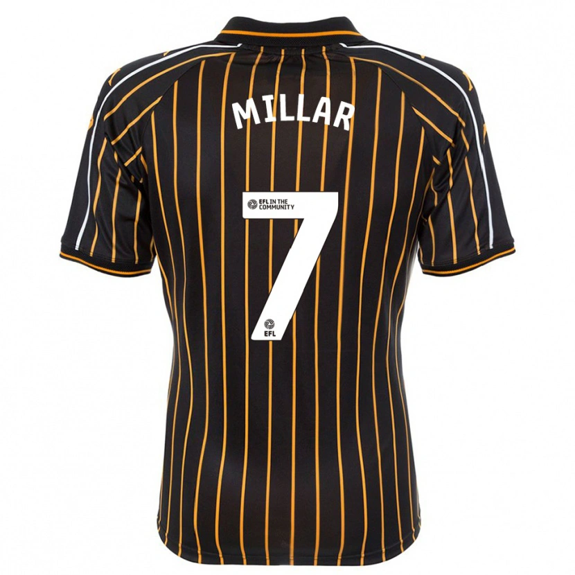 Danxen Criança Camisola Liam Millar #7 Branco Preto Alternativa 2025/26 Camisa Brasil