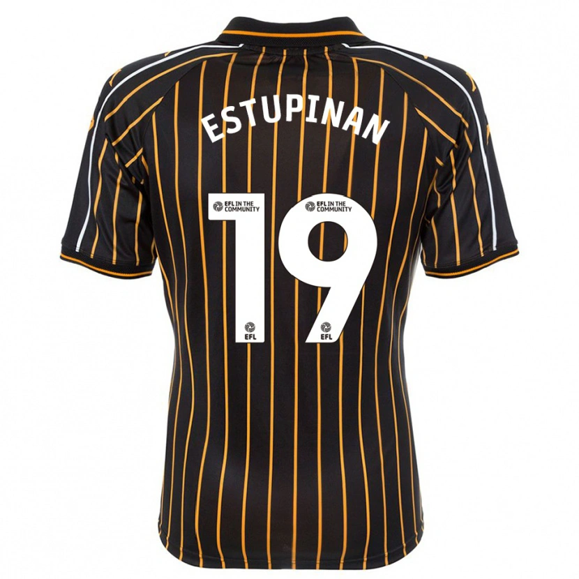 Danxen Criança Camisola Óscar Estupiñán #19 Branco Preto Alternativa 2025/26 Camisa Brasil