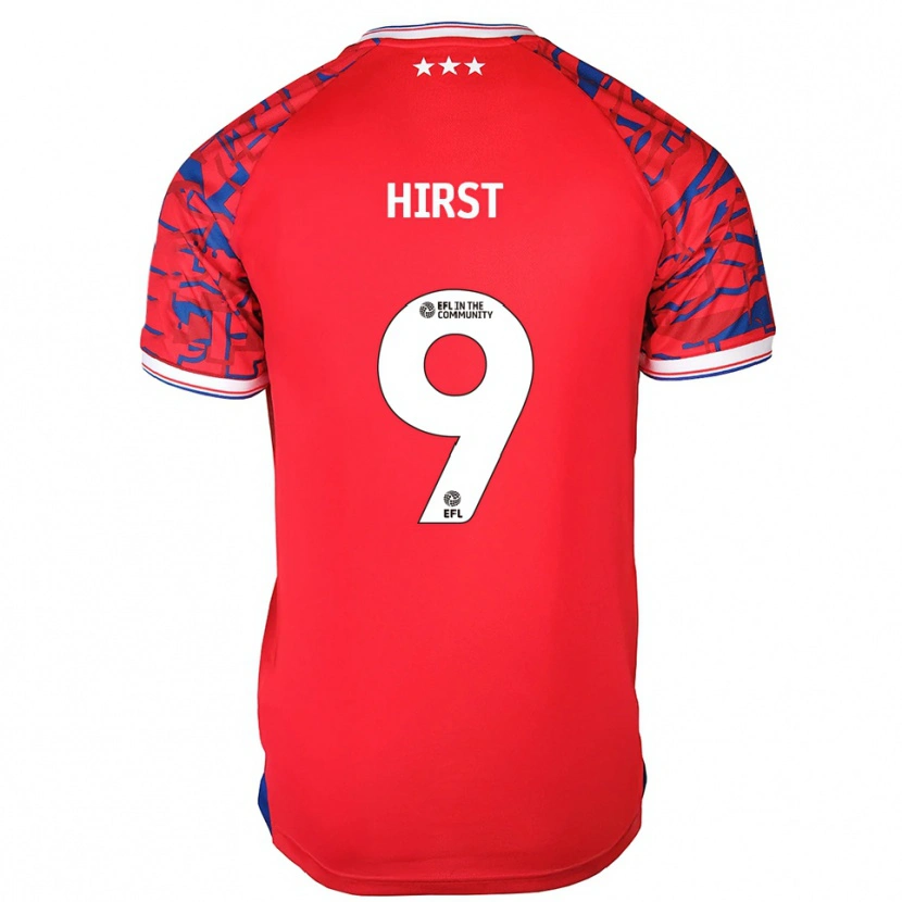 Danxen Criança Camisola George Hirst #9 Vermelho Azul Alternativa 2025/26 Camisa Brasil