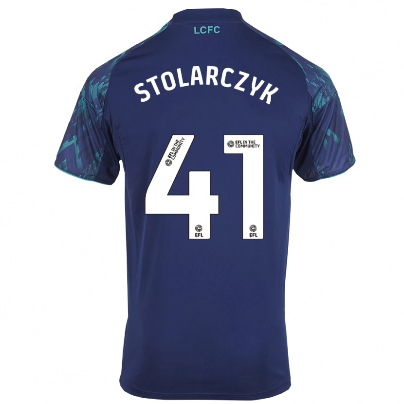 Danxen Criança Camisola Jakub Stolarczyk #41 Azul Marinho Verde Branco Alternativa 2025/26 Camisa Brasil