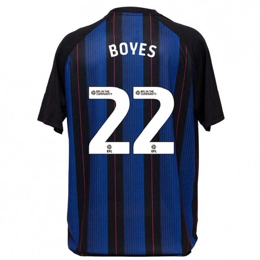 Danxen Criança Camisola Grace Boyes #22 Azul Preto Alternativa 2025/26 Camisa Brasil