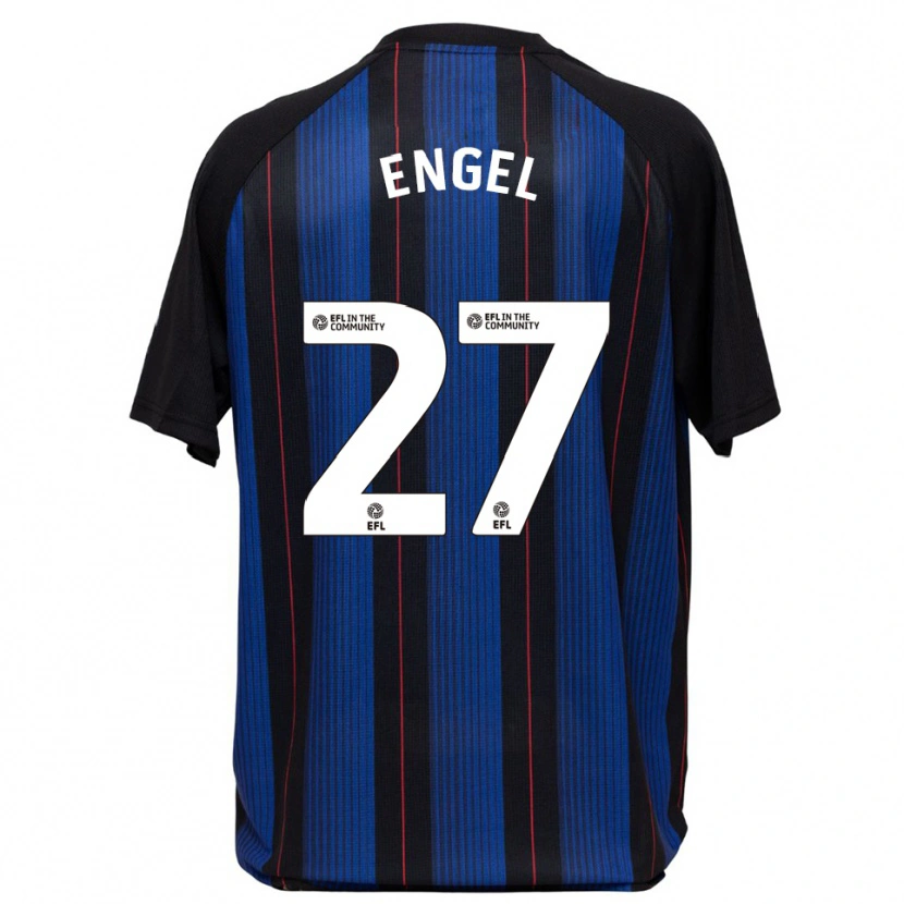 Danxen Criança Camisola Lukas Engel #27 Azul Preto Alternativa 2025/26 Camisa Brasil
