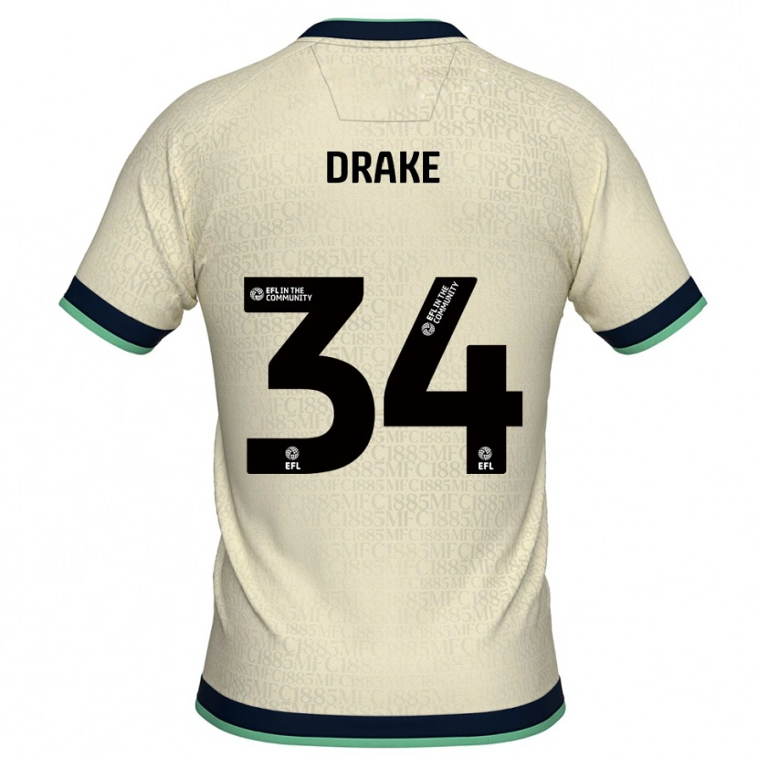 Danxen Criança Camisola Ben Drake #34 Champagne Azul Marinho Alternativa 2025/26 Camisa Brasil