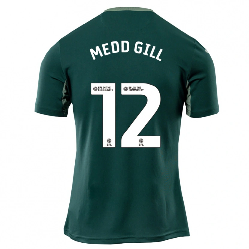 Danxen Criança Camisola Tamsin Medd-Gill #12 Verde Branco Roxo Alternativa 2025/26 Camisa Brasil
