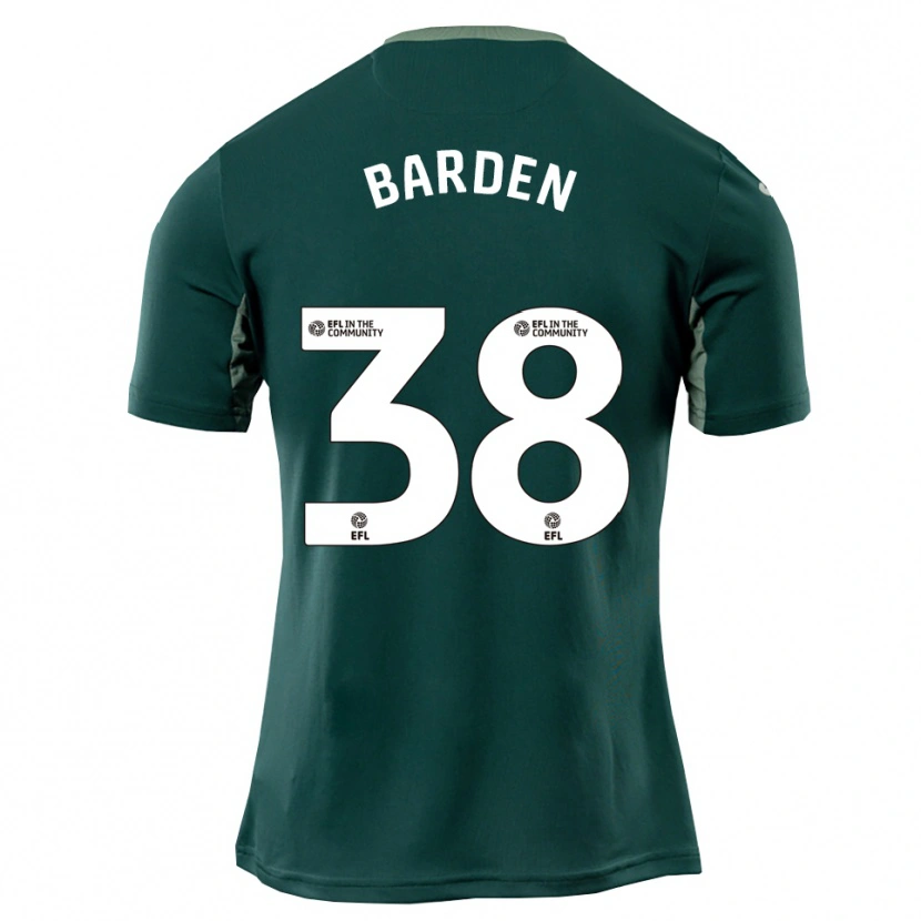 Danxen Criança Camisola Daniel Barden #38 Verde Branco Roxo Alternativa 2025/26 Camisa Brasil
