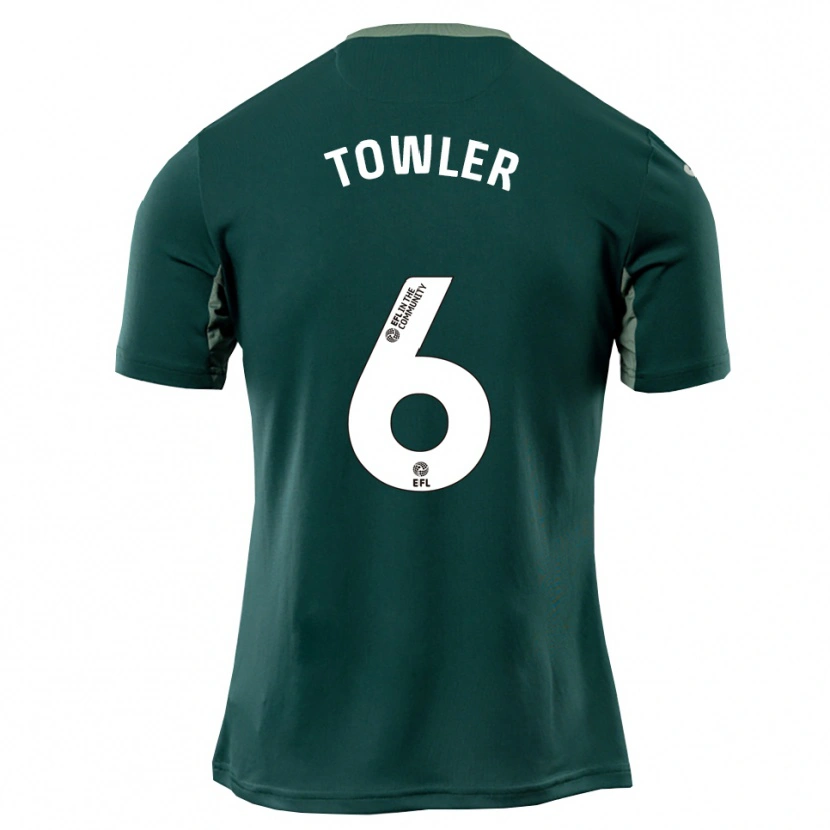 Danxen Criança Camisola Luke Towler #6 Verde Branco Roxo Alternativa 2025/26 Camisa Brasil