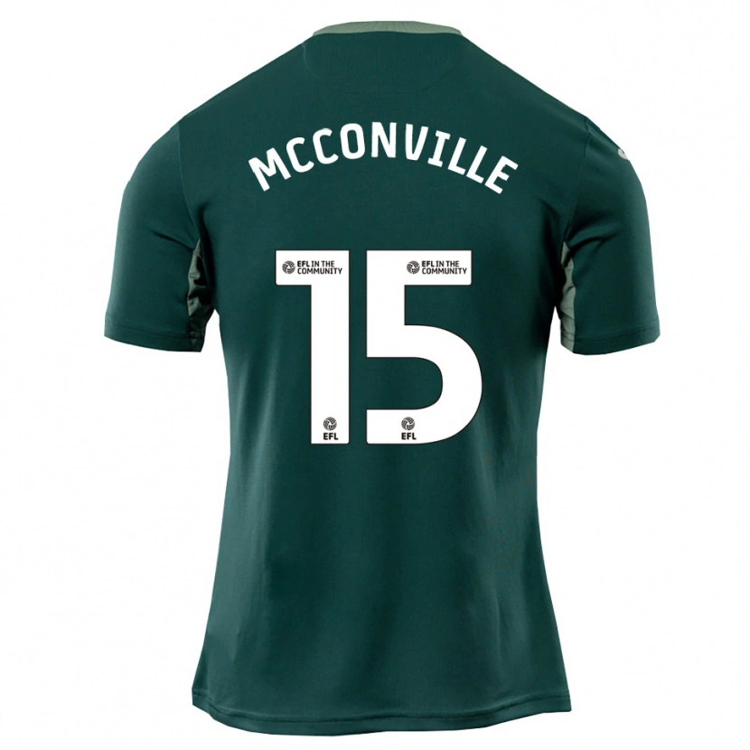 Danxen Criança Camisola Ruairi Mcconville #15 Verde Branco Roxo Alternativa 2025/26 Camisa Brasil