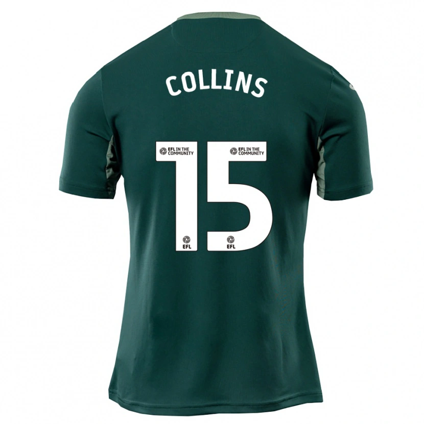 Danxen Criança Camisola Hugo Collins #15 Verde Branco Roxo Alternativa 2025/26 Camisa Brasil