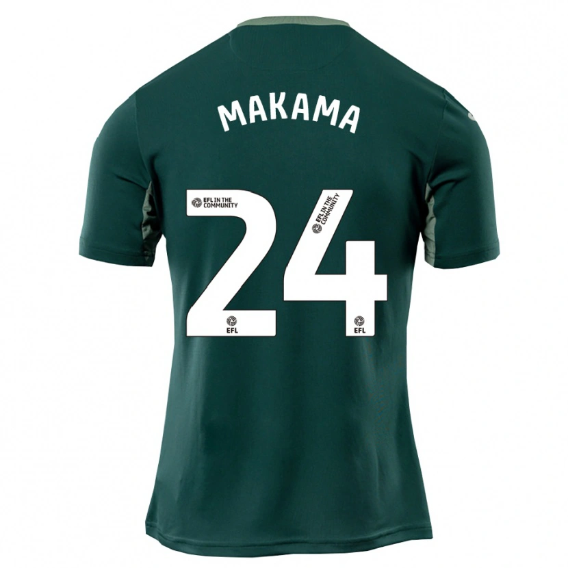 Danxen Criança Camisola Jovon Makama #24 Verde Branco Roxo Alternativa 2025/26 Camisa Brasil