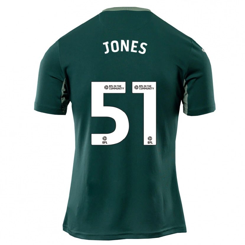 Danxen Criança Camisola Dylan Jones #51 Verde Branco Roxo Alternativa 2025/26 Camisa Brasil