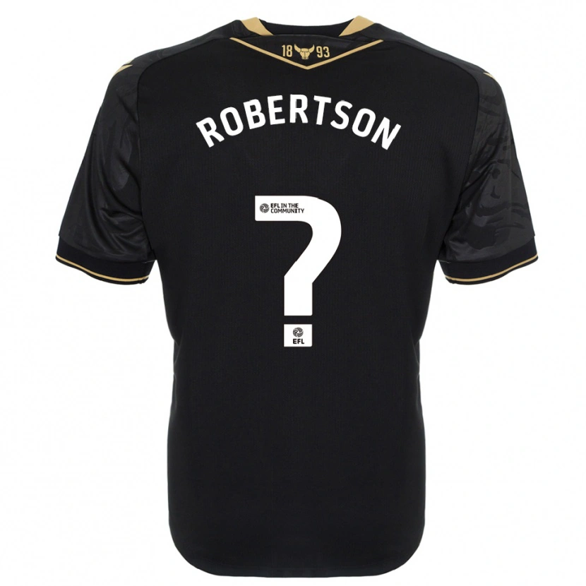 Danxen Criança Camisola Maddie Robertson #0 Preto Dourado Alternativa 2025/26 Camisa Brasil